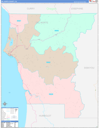 Del-Norte Color Cast<br>Wall Map